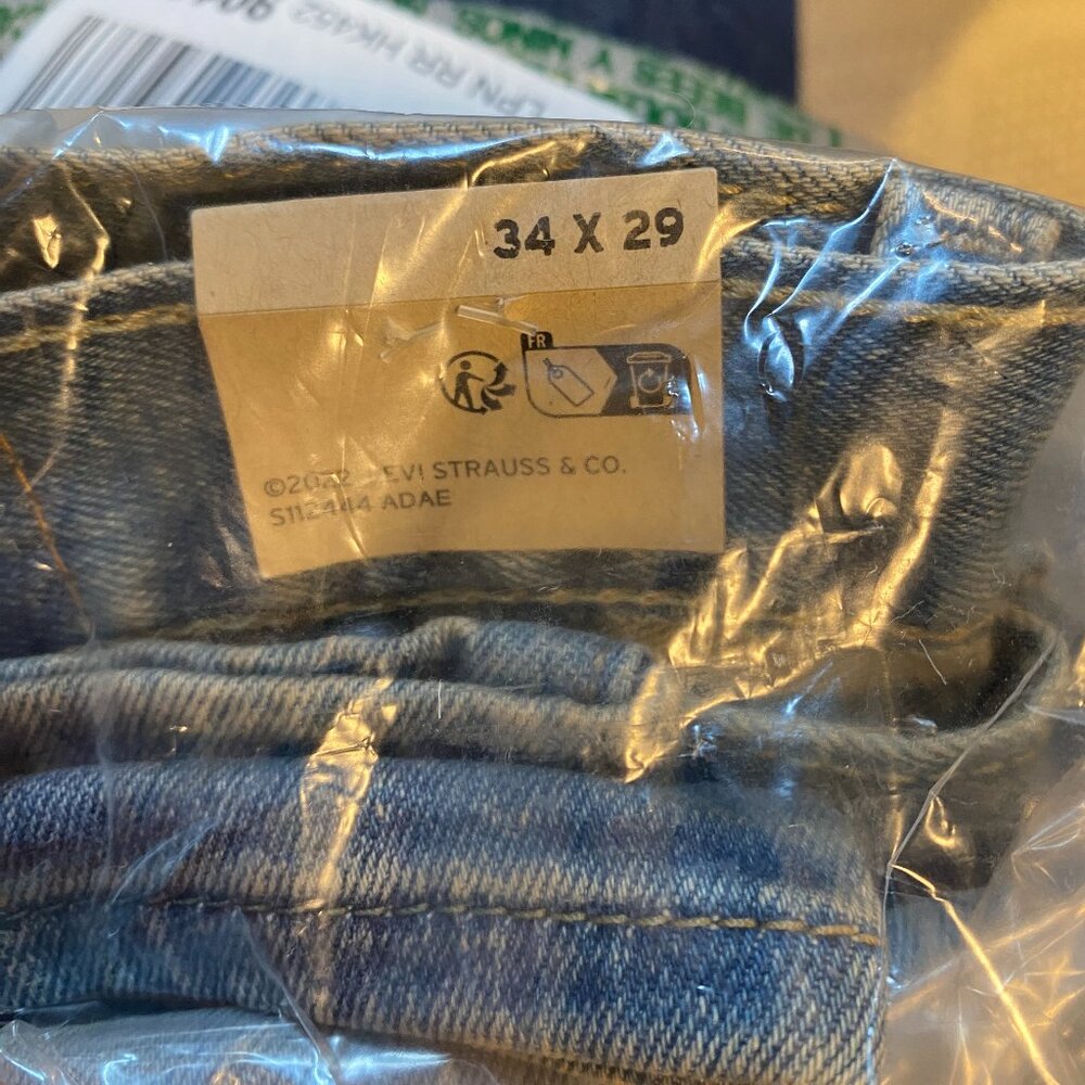 Levi's Men's 501 Original Fit Jeans Unleaded-Medium Indigo, 34W x 29L